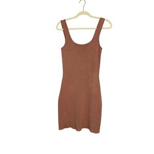 Abercrombie & Fitch Womens Salmon Sleeveless Knit Bodycon Dress MP Medium Petite